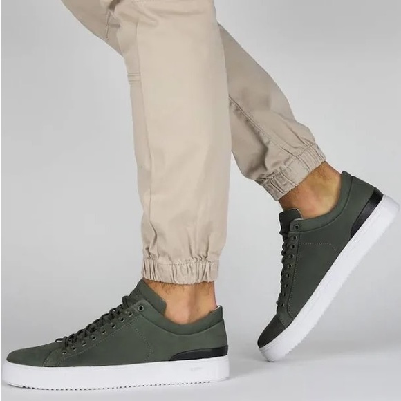 Blackstone PM 56 Battle Low Top Sneaker Green Size 45 EU/12 US - Picture 1 of 10